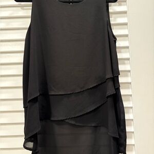 Black Layered Sleeveless Top